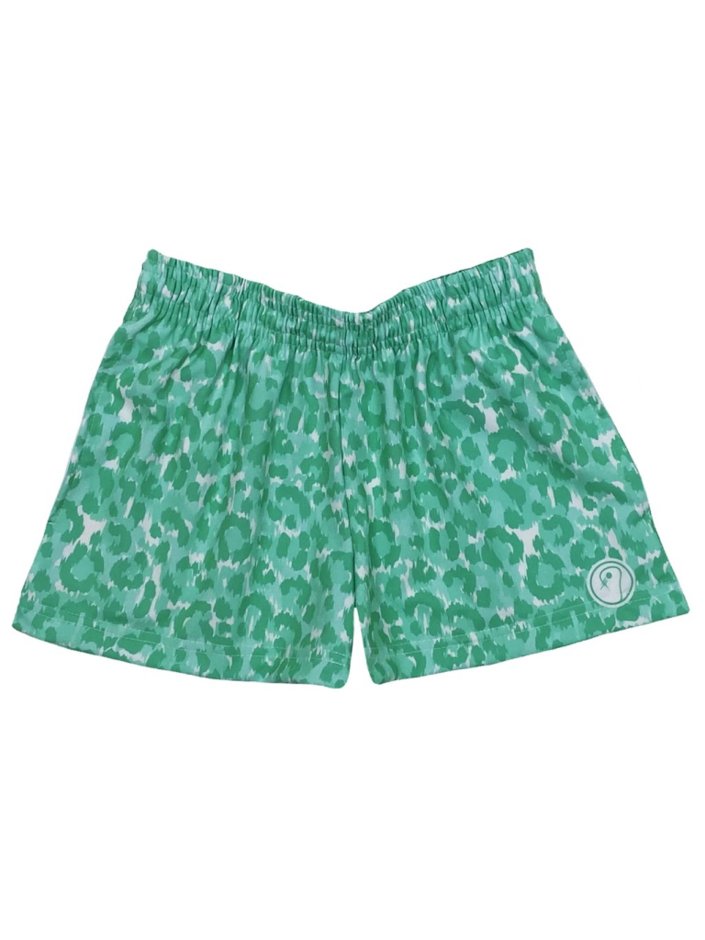 LAX SO HARD Girls Green Leopard Shorts Size L EUC